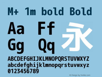 M+ 1m bold Bold Version 1.055 Font Sample