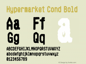 Hypermarket Cond Bold Version 2.000 Font Sample