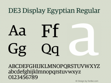 DE3 Display Egyptian Regular 001.000图片样张