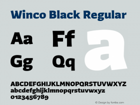 Winco Black Regular Version 1.000; ttfautohint (v0.93) -l 8 -r 50 -G 200 -x 14 -w 