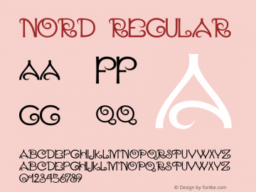 Nord Regular Version 1.000 Font Sample