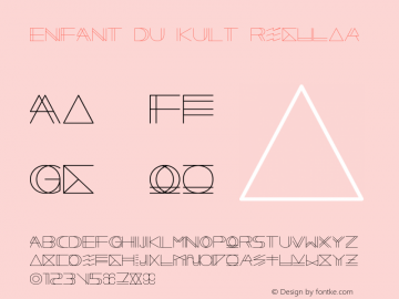 ENFANT DU KULT Regular Version 1.000;PS 001.001;hotconv 1.0.56 Font Sample