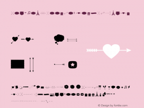 Only You Icons Romantic Regular Version 1.000 2013 initial release Font Sample