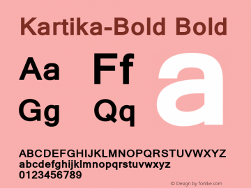 Kartika-Bold Bold Version 5.90a图片样张
