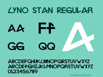 Lyno Stan Regular Version 1.1 Font Sample
