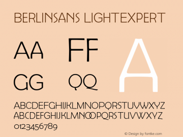 Berlinsans LightExpert Version 001.000 Font Sample