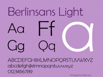 Berlinsans Light Version 001.000图片样张