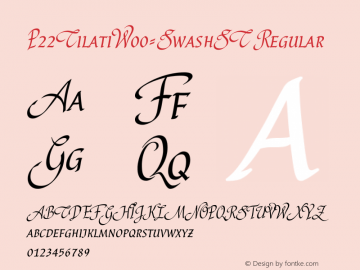 P22CilatiW00-SwashSC Regular Version 1.00 Font Sample