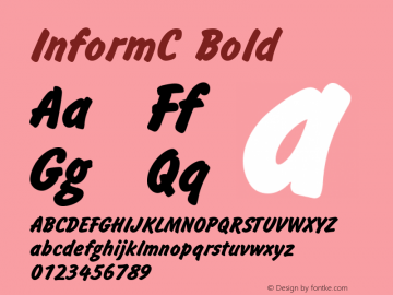 InformC Bold 001.000 Font Sample