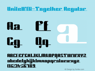 UniteW01-Together Regular Version 1.01 Font Sample