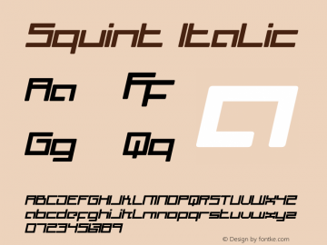 Squint Italic Version 1.000图片样张