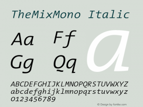 TheMixMono Italic 2.000图片样张