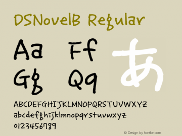 DSNovelB Regular Version 1.00; 빌드 20120330 Font Sample