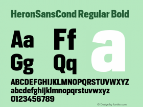 HeronSansCond Regular Bold Version 1.0图片样张