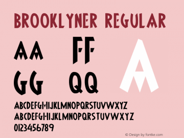 Brooklyner Regular Version 1.000 Font Sample
