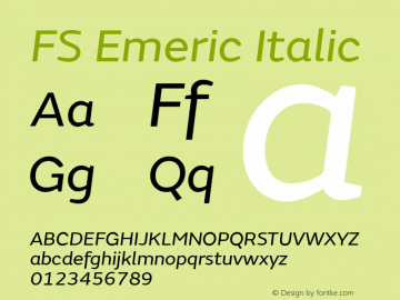 FS Emeric Italic Version 1.000图片样张