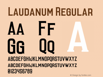 Laudanum Regular Version 1.000 Font Sample