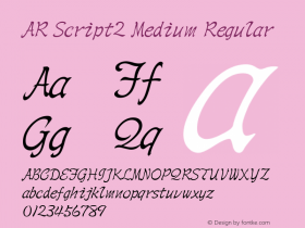 AR Script2 Medium Regular Version 2.10图片样张