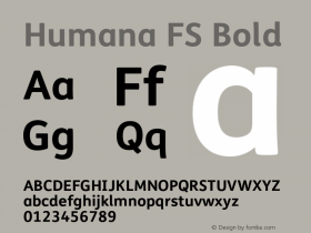 Humana FS Bold Version 003.001图片样张