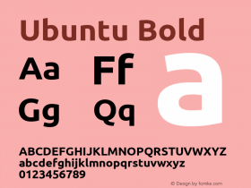 Ubuntu Bold Version 0.80 Font Sample