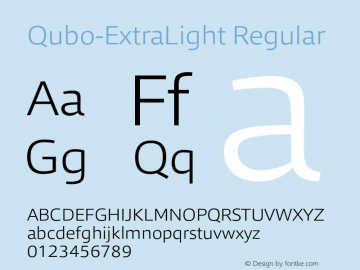 Qubo-ExtraLight Regular Version 1.000图片样张