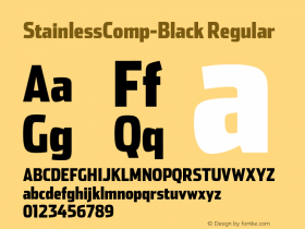 StainlessComp-Black Regular 001.000 Font Sample