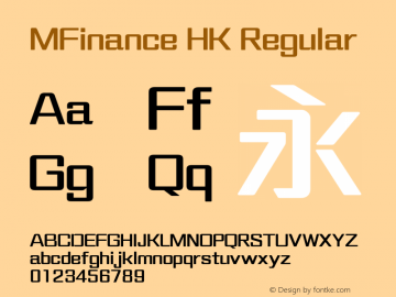 MFinance HK Regular Version 3.0 Font Sample