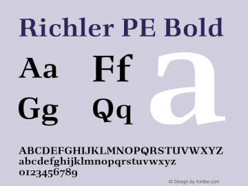 Richler PE Bold Version 2.000图片样张