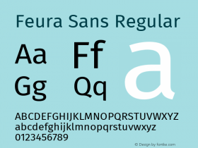 Feura Sans Regular Version 1.001图片样张