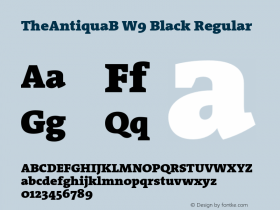 TheAntiquaB W9 Black Regular Version 1.72图片样张