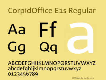 CorpidOffice E1s Regular Version 2.392图片样张