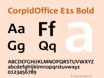 CorpidOffice E1s Bold Version 2.392图片样张