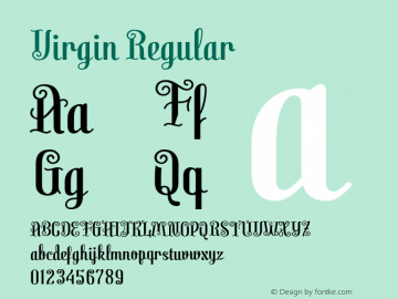 Virgin Regular 1.000 Font Sample