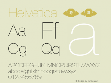Helvetica 斜体 8.0d6e1 Font Sample