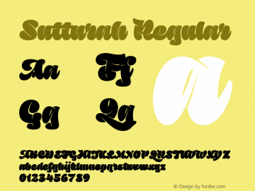 Sutturah Regular Version 1.0 Font Sample