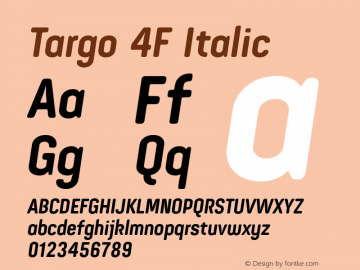 Targo 4F Italic 1.0图片样张