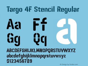 Targo 4F Stencil Regular 1.0图片样张