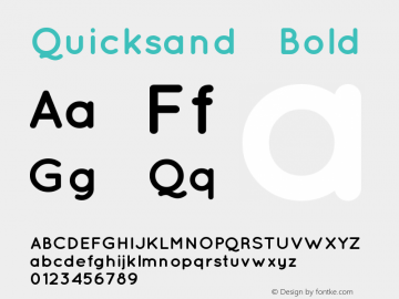 Quicksand Bold 1.002 Font Sample