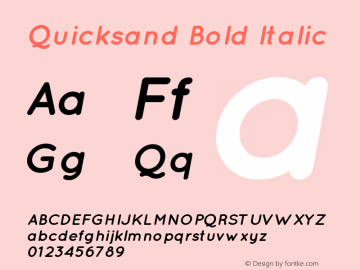 Quicksand Bold Italic 1.002图片样张