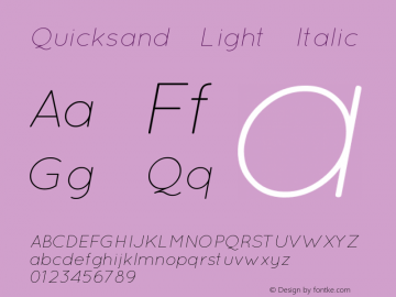 Quicksand Light Italic 1.002图片样张