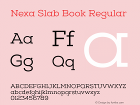 Nexa Slab Book Regular Version 0.000图片样张