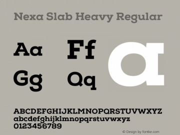 Nexa Slab Heavy Regular Version 0.000图片样张