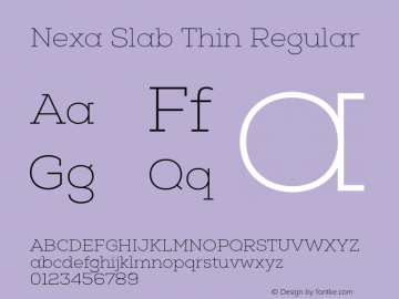 Nexa Slab Thin Regular Version 001.001图片样张