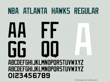 NBA Hawks Highlight Factory font
