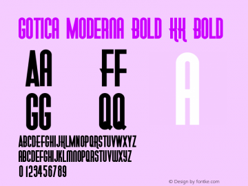 Gotica Moderna Bold KK Bold Version 1.00 July 1, 2013, initial release Font Sample