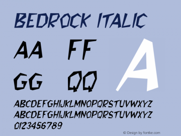 Bedrock Italic The WSI-Fonts Professional Collection图片样张