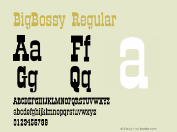 BigBossy Regular Converted from U:\HOME\PEARCE\AT\TTFONTS\ST000043.TF1 by ALLTYPE Font Sample