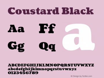 Coustard Black Version 1.000;图片样张