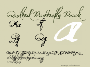 Quilted Butterfly Book Version 1.002 Font Sample