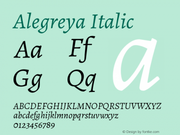 Alegreya Italic Version 1.003图片样张